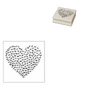 Hunde Herz Gummistempel (Stempel)