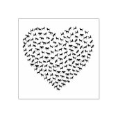 Hunde Herz Gummistempel (Prägung)
