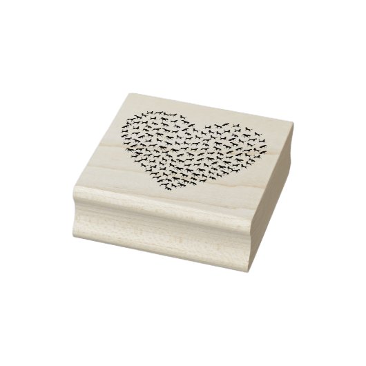 Hunde Herz Gummistempel (Stempel)