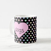 Hunde Herz-Tasse Kaffeetasse (Vorderseite Links)