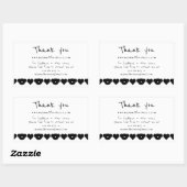 Hunde Herzen danken Ihnen für Geschäftsinformation Rechteckiger Aufkleber (Blatt)