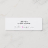 Hunde Herzklopfen Haustier Sitzen und Groomen Mini Visitenkarte (Rückseite)