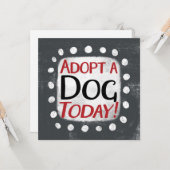 Hunde heute Grußkarte adoptiert Karte (Vorderseite/Rückseite Beispiel)