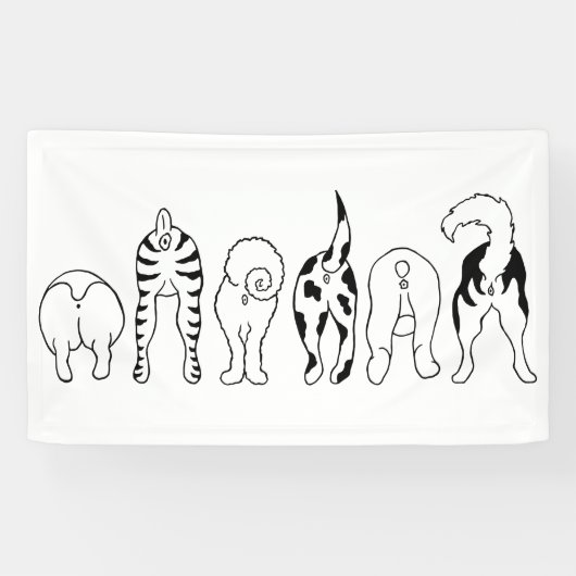 Hunde-Hintern Banner (Horizontal)