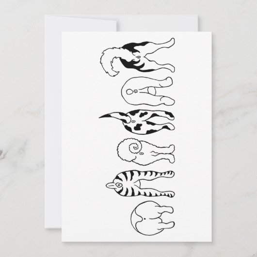 Hunde-Hintern Feiertagskarte (Vorderseite)