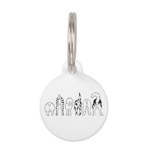 Hunde-Hintern Haustiermarke