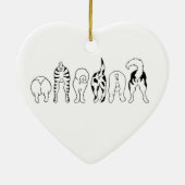 Hunde-Hintern Keramik Ornament (Hinten)
