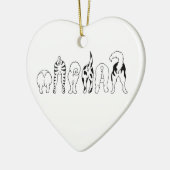 Hunde-Hintern Keramik Ornament (Links)