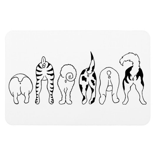 Hunde-Hintern Magnet (Horizontal)