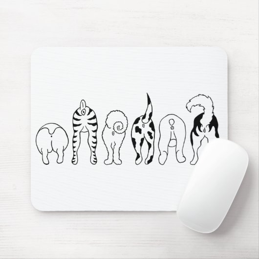 Hunde-Hintern - Maus-Pad Mousepad (Mit Mouse)