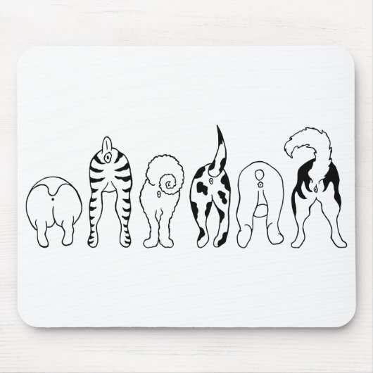 Hunde-Hintern - Maus-Pad Mousepad (Vorne)