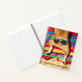 Hunde Hintern mit Sonnenbrille Notizblock (Innenseite)
