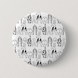 Hunde-Hintern-Muster Button