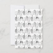 Hunde-Hintern-Muster Dankeskarte (Rückseite)