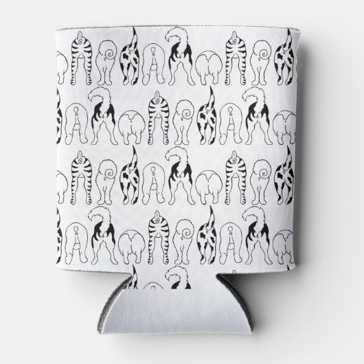 Hunde-Hintern-Muster Dosenkühler (Vorderseite)