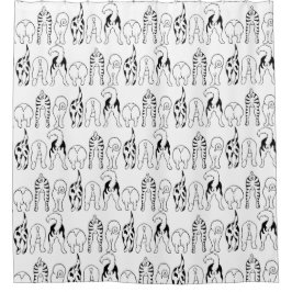 Hunde-Hintern-Muster Duschvorhang