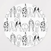 Hunde-Hintern-Muster Etiketten (Design 1)