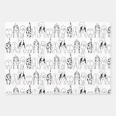 Hunde-Hintern-Muster Geschenkpapier Set (Vorderseite 3)