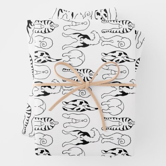 Hunde-Hintern-Muster Geschenkpapier Set (Beispiel)