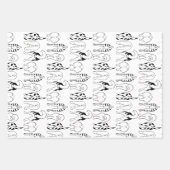 Hunde-Hintern-Muster Geschenkpapier Set (Vorderseite)