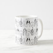 Hunde-Hintern-Muster Kaffeetasse (VorderseiteRechts)