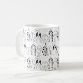Hunde-Hintern-Muster Kaffeetasse (Vorderseite Links)