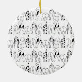 Hunde-Hintern-Muster Keramik Ornament (Hinten)