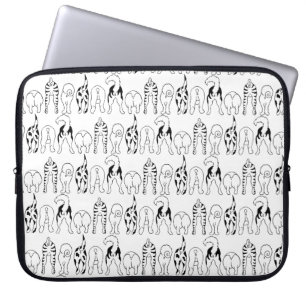 Hunde-Hintern-Muster Laptopschutzhülle