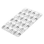 Hunde-Hintern-Muster Magnet (Linke Seite)