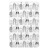 Hunde-Hintern-Muster Magnet (Vertikal)