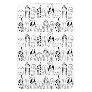 Hunde-Hintern-Muster Magnet