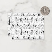 Hunde-Hintern-Muster Mitteilungskarte (Vorderseite/Rückseite Beispiel)