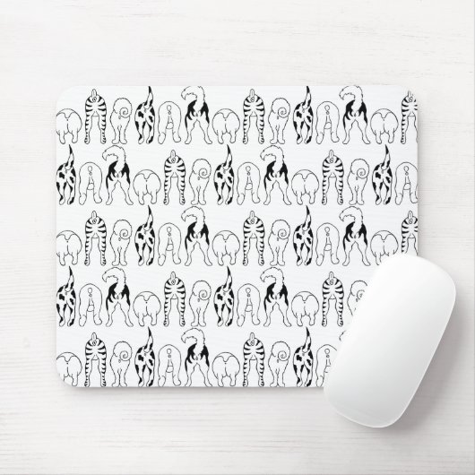 Hunde-Hintern-Muster Mousepad (Mit Mouse)