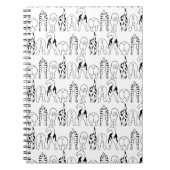 Hunde-Hintern-Muster Notizblock (Vorderseite)