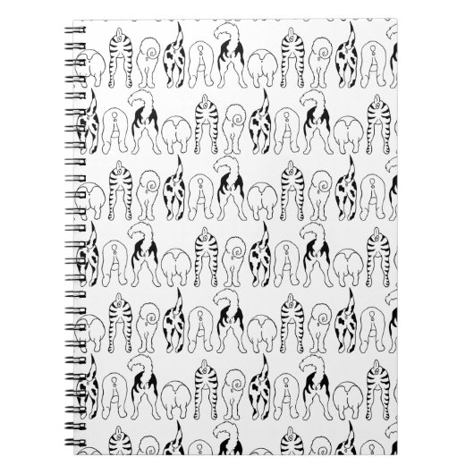 Hunde-Hintern-Muster Notizblock (Vorderseite)