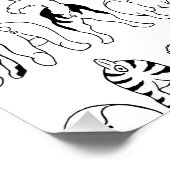 Hunde-Hintern-Muster Poster (Ecke)