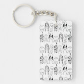 Hunde-Hintern-Muster Schlüsselanhänger (Vorderseite)