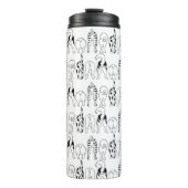 Hunde-Hintern-Muster Thermosbecher (Vorderseite)
