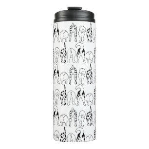 Hunde-Hintern-Muster Thermosbecher