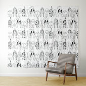 Hunde-Hintern-Muster Wandteppich (Beispiel (Horizontal))