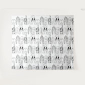 Hunde-Hintern-Muster Wandteppich (Vorderseite (Horizontal))