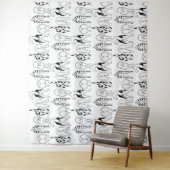 Hunde-Hintern-Muster Wandteppich (Beispiel)