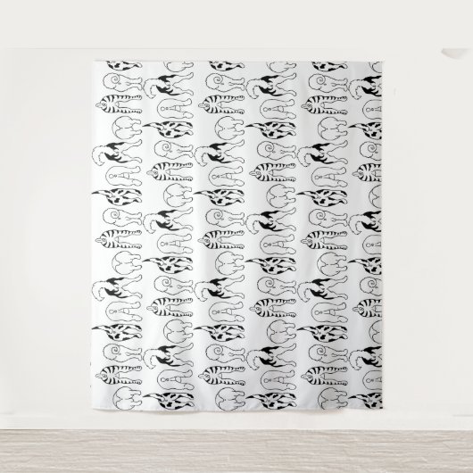 Hunde-Hintern-Muster Wandteppich (Vorderseite)