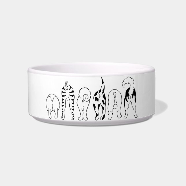 Hunde-Hintern Napf (Vorderseite)