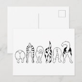 Hunde-Hintern Postkarte (Vorne/Hinten)