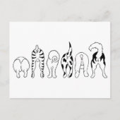 Hunde-Hintern Postkarte (Vorderseite)