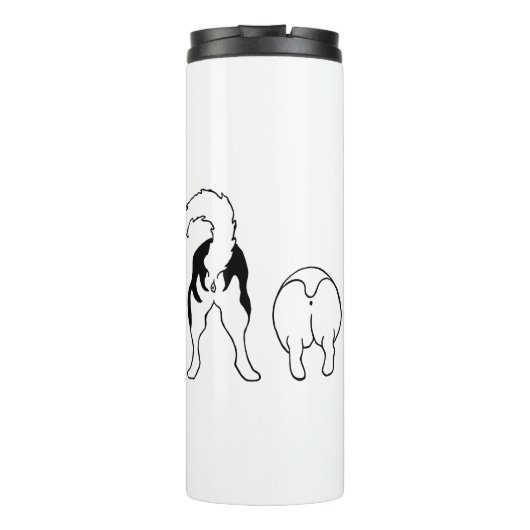 Hunde-Hintern Thermosbecher (Rückseite)