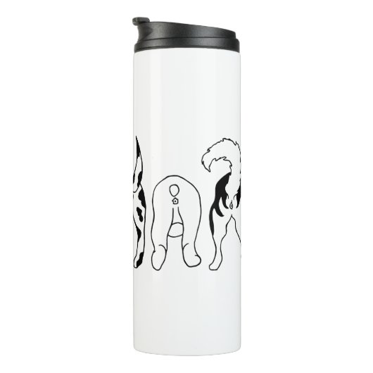Hunde-Hintern Thermosbecher (Nach rechts gedreht)