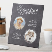 Hunde Hochzeit Bar Begleiter Foto Signature Cockta Sockelschild (In Situ)