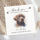 Hunde Hochzeit danke Ihnen Schokolade Labrador Pup Serviette